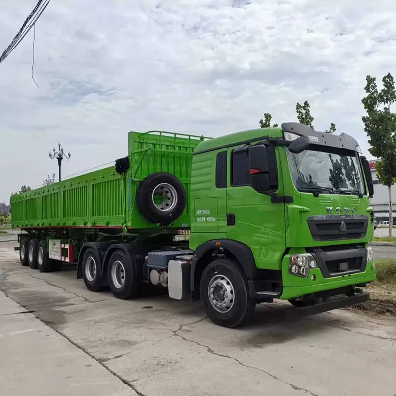 Double-Side-Tipping Dump Semi-Trailer