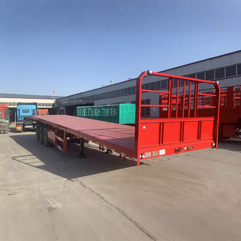 ပေါ့ပါးသော Straight Beam Flatbed Semi-Trailer